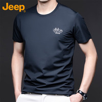吉普（JEEP）短袖男士T恤夏季冰丝透气凉感休闲运动宽松衣服男装
