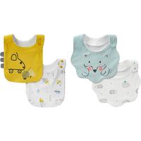 GB/好孩子新生儿围嘴纯棉宝宝围兜2件装初生儿口水巾四季款耐脏