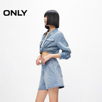 ONLY夏季通勤百搭A字高腰显瘦短裤牛仔裤女|124243047 165/68A/M