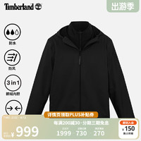 Timberland 男款冲锋衣三合一24秋冬户外防水防风抓绒修身|A4512 A4512001/黑色 L