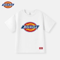 Dickies 童装男童短袖t恤夏季儿童纯棉白色LOGO上衣女童潮牌体恤A