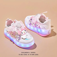 女童暴走鞋2025秋冬儿童双轮闪灯滑轮鞋女孩公主运动溜冰鞋潮 紫色 35