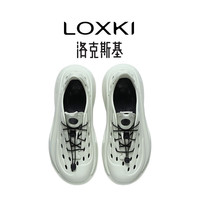 LOXKI/洛克斯基Alpha洞洞鞋男夏季户外运动凉鞋厚底洞洞鞋 浅月灰 40
