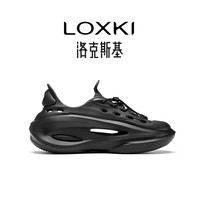LOXKI/洛克斯基Alpha洞洞鞋男夏季户外运动凉鞋厚底洞洞鞋 黑武士 37