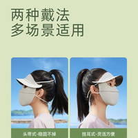 蕉下 Beneunder防晒口罩脸基尼女黑胶帽檐全脸面罩防紫外线焦下冰丝一体 云碳黑【冰薄护眼角-经典款】