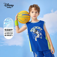 迪士尼童装儿童t恤男童短袖t恤夏季女孩休闲打底衫宝宝时尚半袖上衣 炫目蓝【男】 160 cm