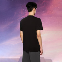 海澜之家（HLA）T恤男三体联名系列25夏季三体文明超级符号系列短袖男夏季 黑色EA M 170/88A 125~136斤