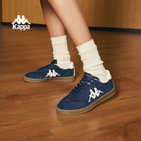 KAPPA卡帕TIFO德训鞋男鞋2025春季轻便软底运动休闲鞋百搭时尚板鞋 暗夜蓝黑/韩国白 40