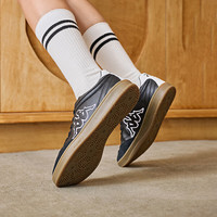 KAPPA卡帕TIFO德训鞋男鞋2025春季轻便软底运动休闲鞋百搭时尚板鞋 黑色/韩国白  43