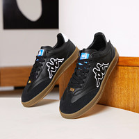 KAPPA卡帕TIFO德训鞋男鞋2025春季轻便软底运动休闲鞋百搭时尚板鞋 黑色/韩国白  40