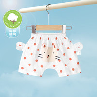 蕾叮咔2025夏婴儿印花大pp裤薄款纯棉透气可爱短裤男女宝宝短裤DFX 小象(网纱款) 90 cm
