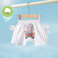 蕾叮咔2025夏婴儿印花大pp裤薄款纯棉透气可爱短裤男女宝宝短裤DFX 小象(网纱款) 110 cm