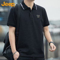 吉普（JEEP）T恤男短袖夏季Polo商务休闲衫男士潮流凉感衣服男装