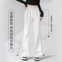 MJ STYLE2025春季休闲慵懒套装连帽修身开衫高腰阔腿裤长裤搭配两件装 浅花灰纯色/浅花灰纯色