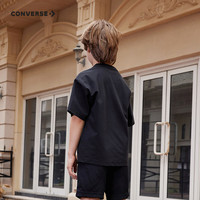 匡威Converse童装男女童短袖T恤夏季炫彩印花儿童舒适透气上衣 正黑色 110/56