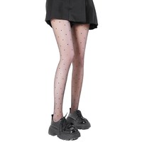 波点丝袜女防勾丝耐穿夏季0d黑丝高透不勾丝超薄不掉裆性感黑丝袜 均码