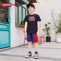 Levi's 李维斯童装男女童速干短袖T恤夏季儿童经休闲短T上衣 黑美人 130 /64 【身高116-122cm】 130/64