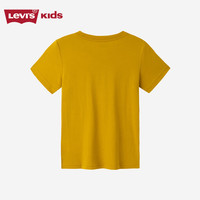 Levi's 李维斯童装男女童速干短袖T恤夏季儿童经休闲短T上衣 天然金 120 /60 【身高110-116cm】