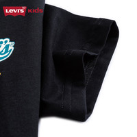Levi's 李维斯童装男女童凉感短袖T恤夏季儿童休闲短T上衣潮 黑美人 130 /64 【身高116-122cm】