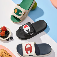 Champion冠军拖鞋2024夏季男拼接撞色沙滩半拖Slide 1919潮流 浅卡 41