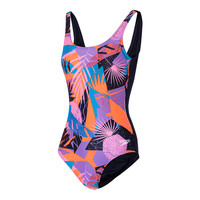 Speedo速比涛泳衣女连体修身防晒抗氯泳衣温泉游泳馆泳衣 36/165cm/L 修身抗氯防晒