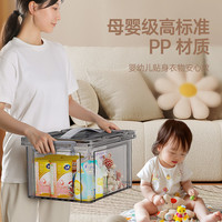 佳帮手手提透明收纳箱家用衣服玩具储物箱整理箱工具杂物塑料收纳 总裁⭐四个手提箱 中+大+特+巨大号【家庭常用四件套】 透明款加厚款【破损包赔 1年质保】