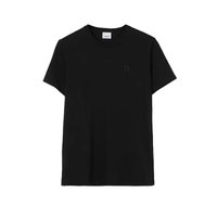 BURBERRY博柏利男士棉质Logo刺绣休闲T恤短袖男款纯色 灰色