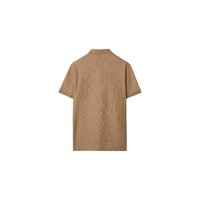 Burberry博柏利男士驼色棉质Logo字母刺绣短袖时尚Polo衫 海军蓝