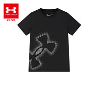 安德玛(Under Armour)儿童短T恤男女童舒适休闲生活百搭短袖T恤童装短袖上衣252320122 黑色 140