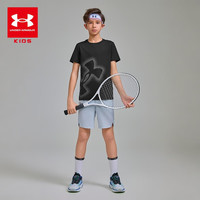 安德玛（Under Armour）儿童短T恤男女童舒适休闲生活百搭短袖T恤童装短袖上衣252320122 黑色 170