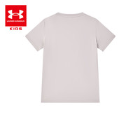 安德玛（Under Armour）儿童短T恤男女童舒适休闲生活百搭短袖T恤童装短袖上衣252320122 铅灰紫 130