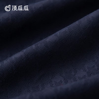 顶瓜瓜翻领开襟亲肤透气男女长袖套装顶呱呱锻丝男女长袖套装 紫色 160