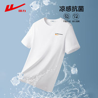 回力短袖t恤男夏季透气圆领打底衫男休闲上衣宽松运动短袖男灰色4XL 4XL(175-190斤)