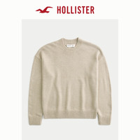 HOLLISTER25春季美式宽松舒适圆领套头针织衫男装KI320-5004 浅棕色 XS (170/84A)