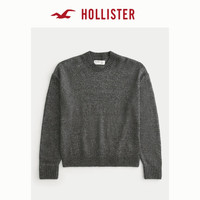 HOLLISTER25春季美式宽松舒适圆领套头针织衫男装KI320-5004 黑色 XS (170/84A)
