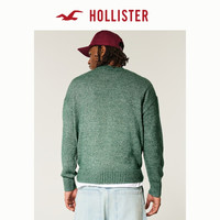 HOLLISTER25春季美式宽松舒适圆领套头针织衫男装KI320-5004 绿色 XL (180/116A)