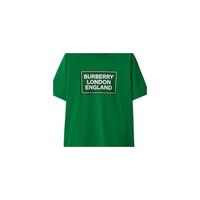 Burberry博柏利 棉质字母印花Logo圆领短袖T恤男女同款 白色
