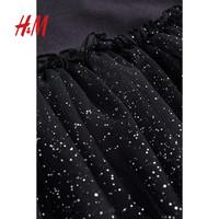 HM童装女婴连衣裙春季舒适薄纱裙摆长袖公主裙1188052 浅粉色