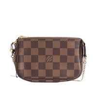 LOUIS VUITTON 路易威登 中古9新LV路易威登经典棋盘格迷你链条包MINI手提麻将包