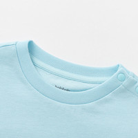 巴拉巴拉婴儿t恤宝宝上衣女童衣服男童短袖2025夏装可爱萌趣 粉蓝80001 120