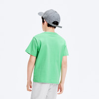 巴拉巴拉男童短袖T恤夏女童纯棉宽松亲子装时尚休闲百搭 中绿40589 160cm