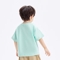 巴拉巴拉儿童童装男童t恤短袖夏装纯棉女童小童大童上衣时尚百搭 青草绿80073 90cm