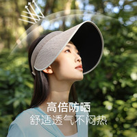 OhSunny防晒帽防紫外线大檐空顶发箍式蛋糕帽冰块肌理户外遮阳帽 雾水蓝-云幕帽 均码M