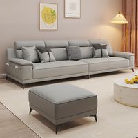 梵宜意式高档真皮沙发现代简约客厅大小户型奶油风直排沙发组合