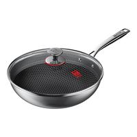 康巴赫不粘锅家用炒锅316L不锈钢不粘炒菜锅电磁炉燃气灶