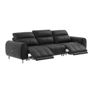 KUKA 顾家家居 90.YG.6312 意式电动沙发 三人位双电动 黑色