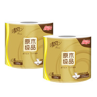 Breeze 清风 原木纯品金装系列 有芯卷纸 4层*125g*5卷