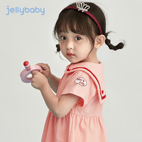 jellybaby 杰里贝比 2025年儿童女童海军风连衣裙夏 蓝色 90