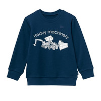 千趣会 SENSHUKAI童装男童卫衣春秋季上衣洋气印花纯棉帅气套头衫儿童卫衣 藏青色 130 cm