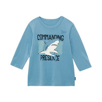 千趣会 SENSHUKAI童装春秋男童T恤时尚运动休闲宽松卡通印花棉质七分袖儿童T恤 象牙白 130 cm